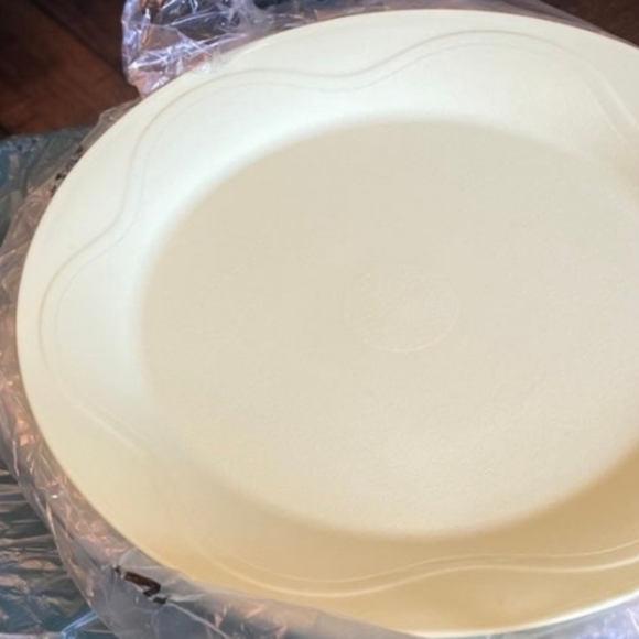 Tupperware set of 4, 8" Blossom Essentials Open House Dessert Plates Light Green - Picture 8 of 8